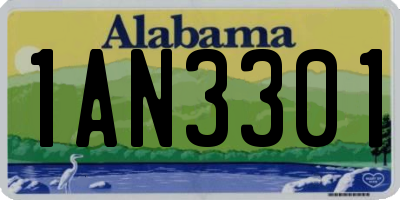 AL license plate 1AN3301