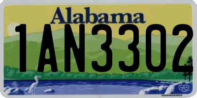 AL license plate 1AN3302
