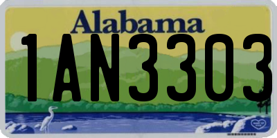 AL license plate 1AN3303