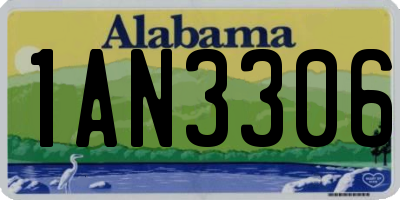 AL license plate 1AN3306