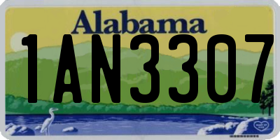 AL license plate 1AN3307