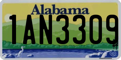 AL license plate 1AN3309