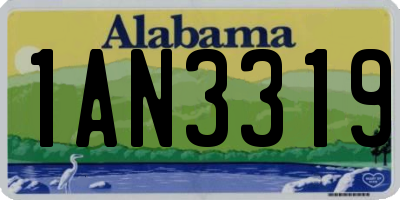 AL license plate 1AN3319