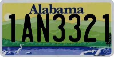 AL license plate 1AN3321
