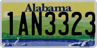 AL license plate 1AN3323