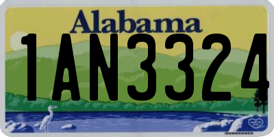 AL license plate 1AN3324