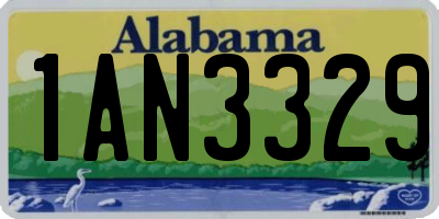 AL license plate 1AN3329