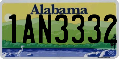 AL license plate 1AN3332
