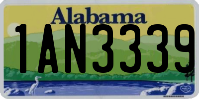 AL license plate 1AN3339