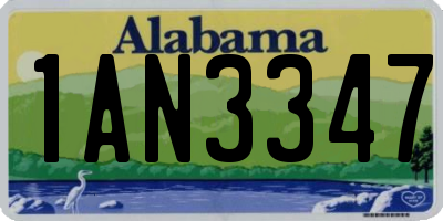 AL license plate 1AN3347