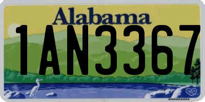 AL license plate 1AN3367