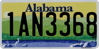 AL license plate 1AN3368