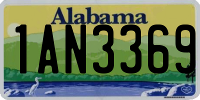 AL license plate 1AN3369