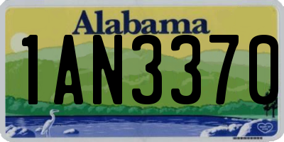 AL license plate 1AN3370