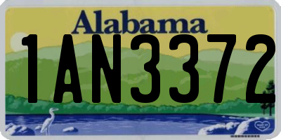 AL license plate 1AN3372