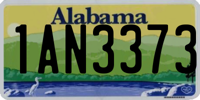 AL license plate 1AN3373