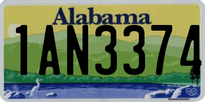 AL license plate 1AN3374