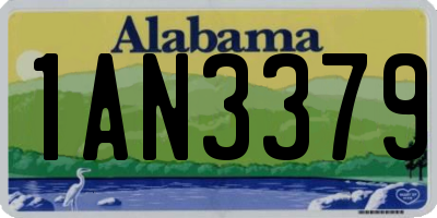 AL license plate 1AN3379
