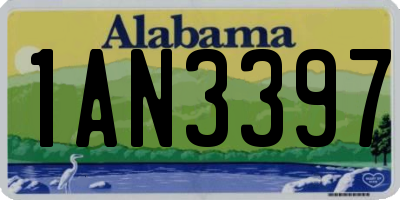 AL license plate 1AN3397