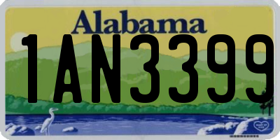 AL license plate 1AN3399