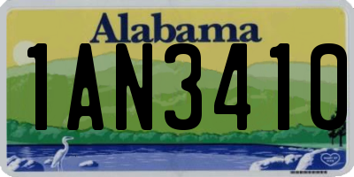 AL license plate 1AN3410