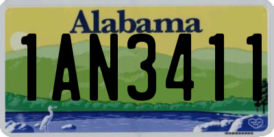 AL license plate 1AN3411