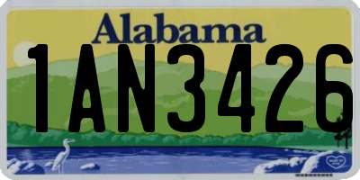 AL license plate 1AN3426