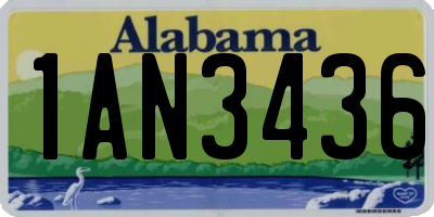AL license plate 1AN3436