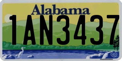 AL license plate 1AN3437