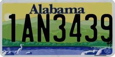 AL license plate 1AN3439