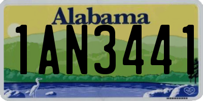 AL license plate 1AN3441