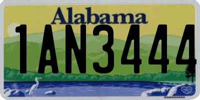 AL license plate 1AN3444
