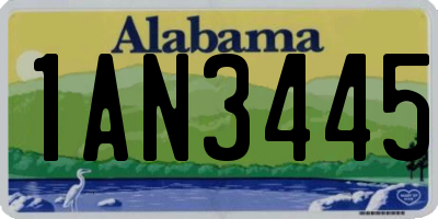 AL license plate 1AN3445
