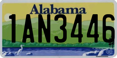 AL license plate 1AN3446