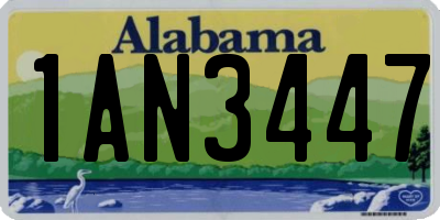 AL license plate 1AN3447