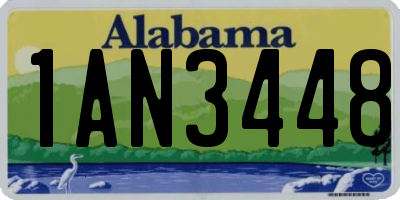 AL license plate 1AN3448
