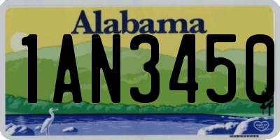 AL license plate 1AN3450
