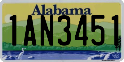 AL license plate 1AN3451