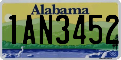 AL license plate 1AN3452