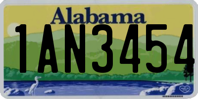 AL license plate 1AN3454