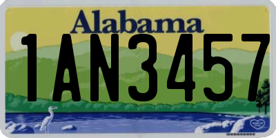 AL license plate 1AN3457