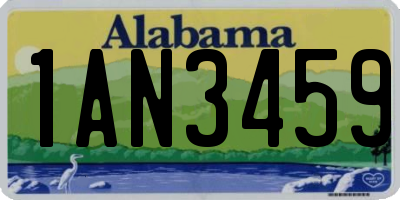 AL license plate 1AN3459
