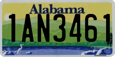AL license plate 1AN3461