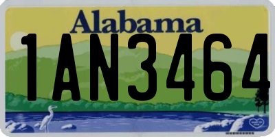 AL license plate 1AN3464