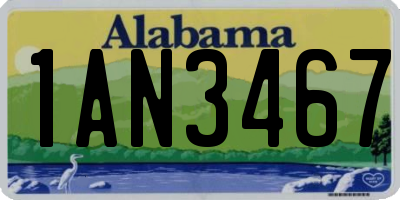 AL license plate 1AN3467