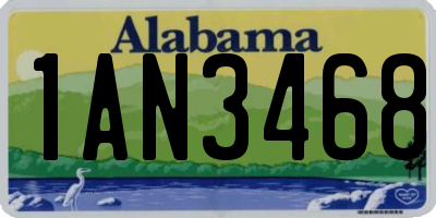 AL license plate 1AN3468