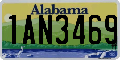 AL license plate 1AN3469