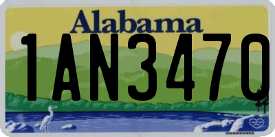 AL license plate 1AN3470