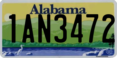 AL license plate 1AN3472