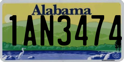 AL license plate 1AN3474